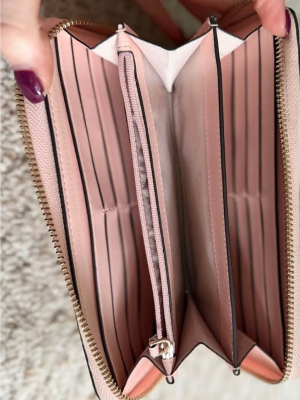 Kate Spade Blush Pink Saffiano Leather Zip-Around Wallet - Picture 2 of 2